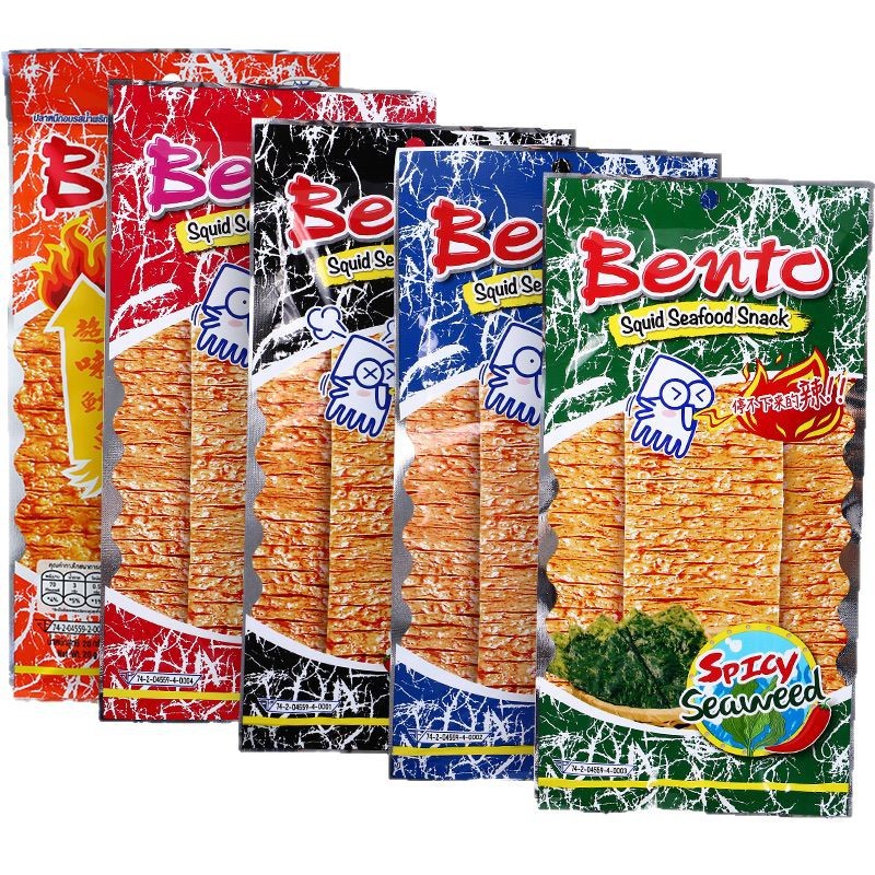 Thailand imported specialty seafood mixed with Duole brand hand-torn seafood instant squid slices snacks wholesale 20g