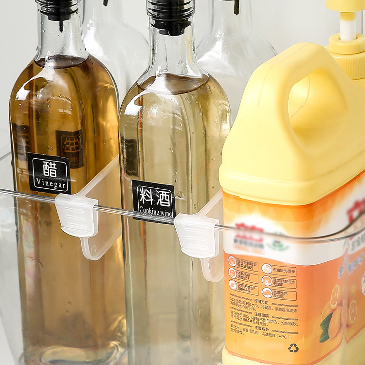 Household refrigerator partition plate finishing free adjustment snap-in type grid holder clip multi-functional finishing refrigerator door partition clip