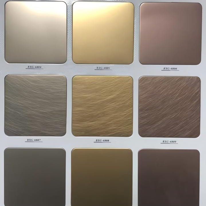 Guibin Vacuum Coated Stainless Steel Plate Office Decoration Materials Wall Decoration Panels Available in Various Thicknesses