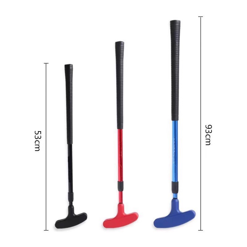 Golf Kidsren's 3-Section Telescopic Putter, 2-Section Double-Sided Club Head, Aluminum Alloy Shaft, Two-Section and Three-Section Adjustable Length
