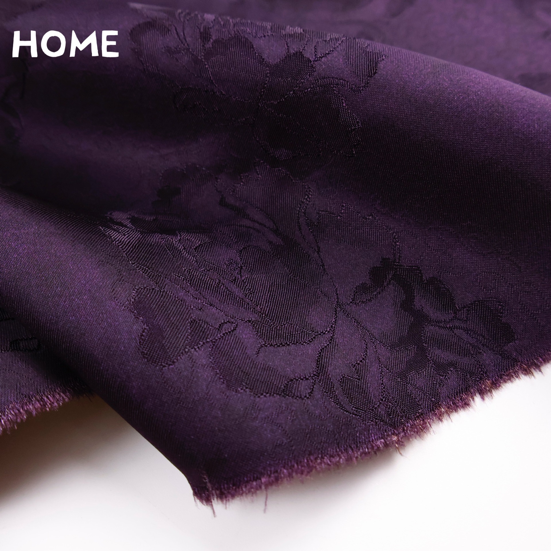 Glossy and Drapedy Chinese Style Dark Purple Rayon Silk Mulberry Silk over Yam Jacquard Fragrant Cloud Gauze Cheongsam Fabric