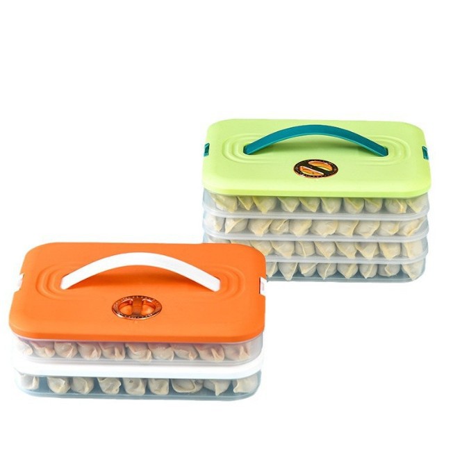 Household Food-Grade Refrigerator Freezer Special Hot-Selling Sealed Fresh-Keeping Box Quick-Frozen Multi-Layer Food Storage Box Dumpling Box