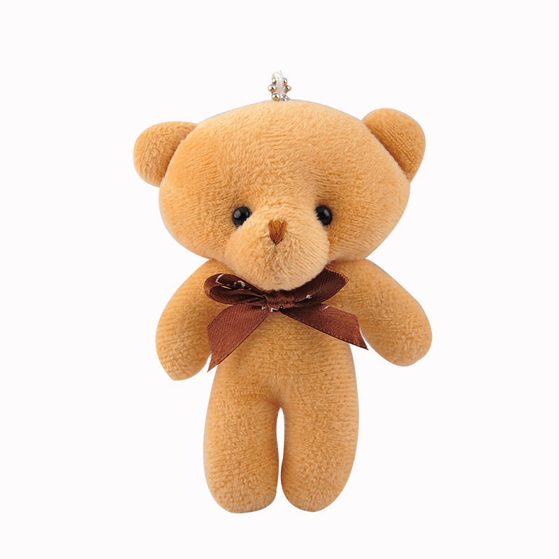 Teddy one-piece bear doll bear pendant plush toy keychain creative doll children small gift wholesale