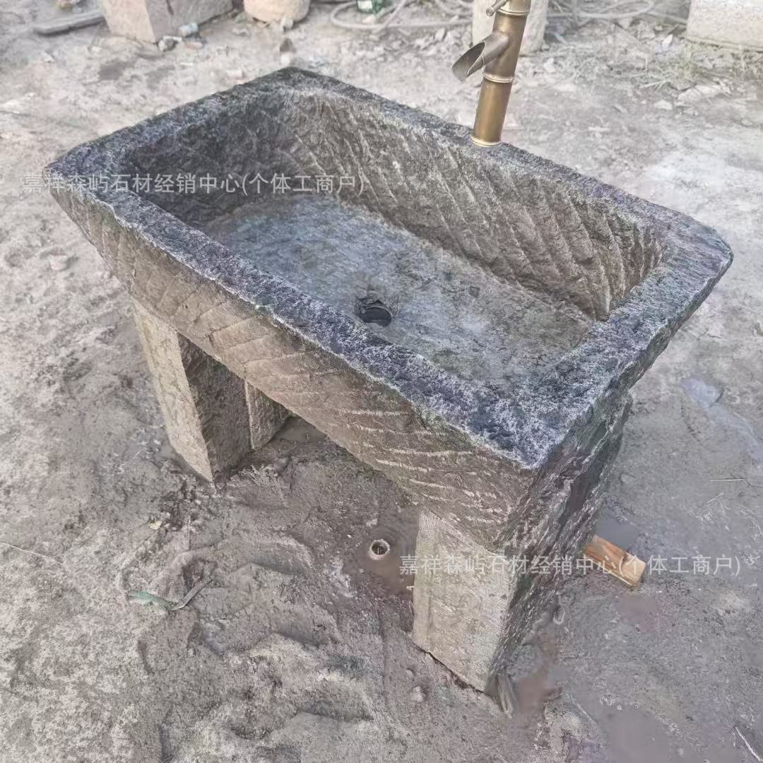 Старый каменный желоб, умывальник для улицы, моп-пул, ретро, ностальгический декоративный раковина, аквариум, ландшафтный умывальник