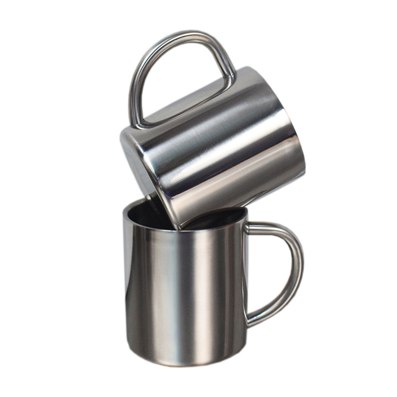 Stainless steel tea cup student kindergarten children double-layer thickened insulated cup insulated coffee cup drop-resistant mug