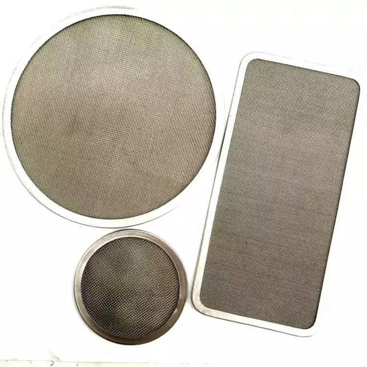 Stainless Steel Mesh Round Filter Mesh Metal Woven Mesh Special-Shaped Mesh 304 Filter Sheet Black Dust-Proof Mesh