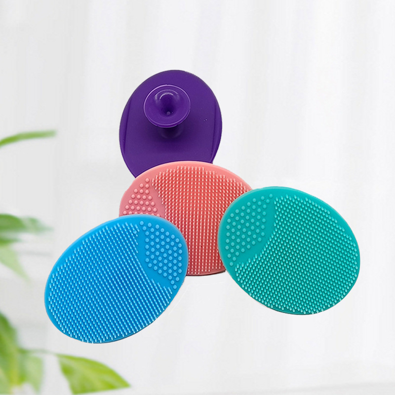 Manual Facial Cleansing Brush, Baby Silicone Face Brush, Small Silicone Face Brush, Baby Hair Washing and Bathing Tool, Massage Brush