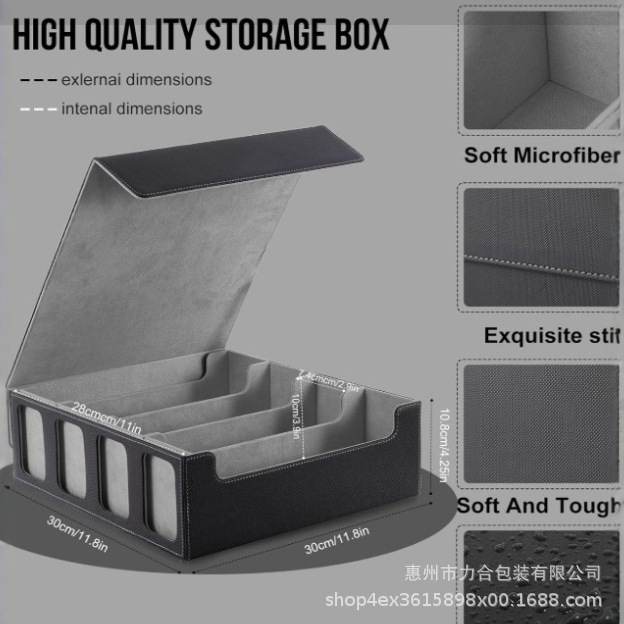 Четыре ряда магнитов 300+ коробка для хранения карт с окнами ящик для кубиков вертикальная коробка горизонтальная коробка 100+ комбинация ретро