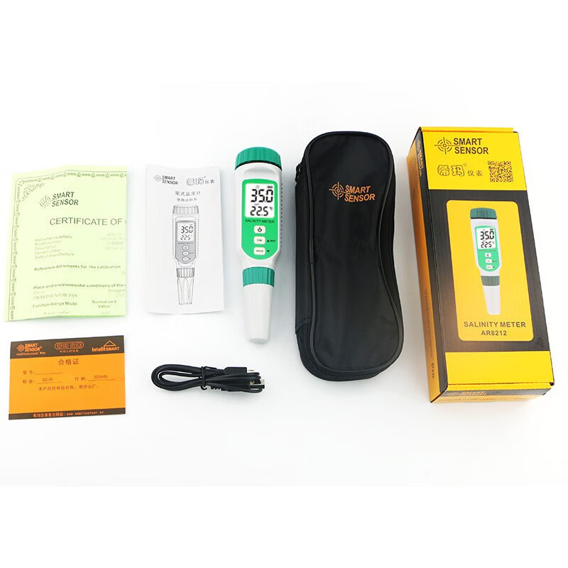 Xima Ar8212+ Salinity Meter Digital Fish Tank Breeding Salinity Detection Pen Food and Beverage Salt Tester