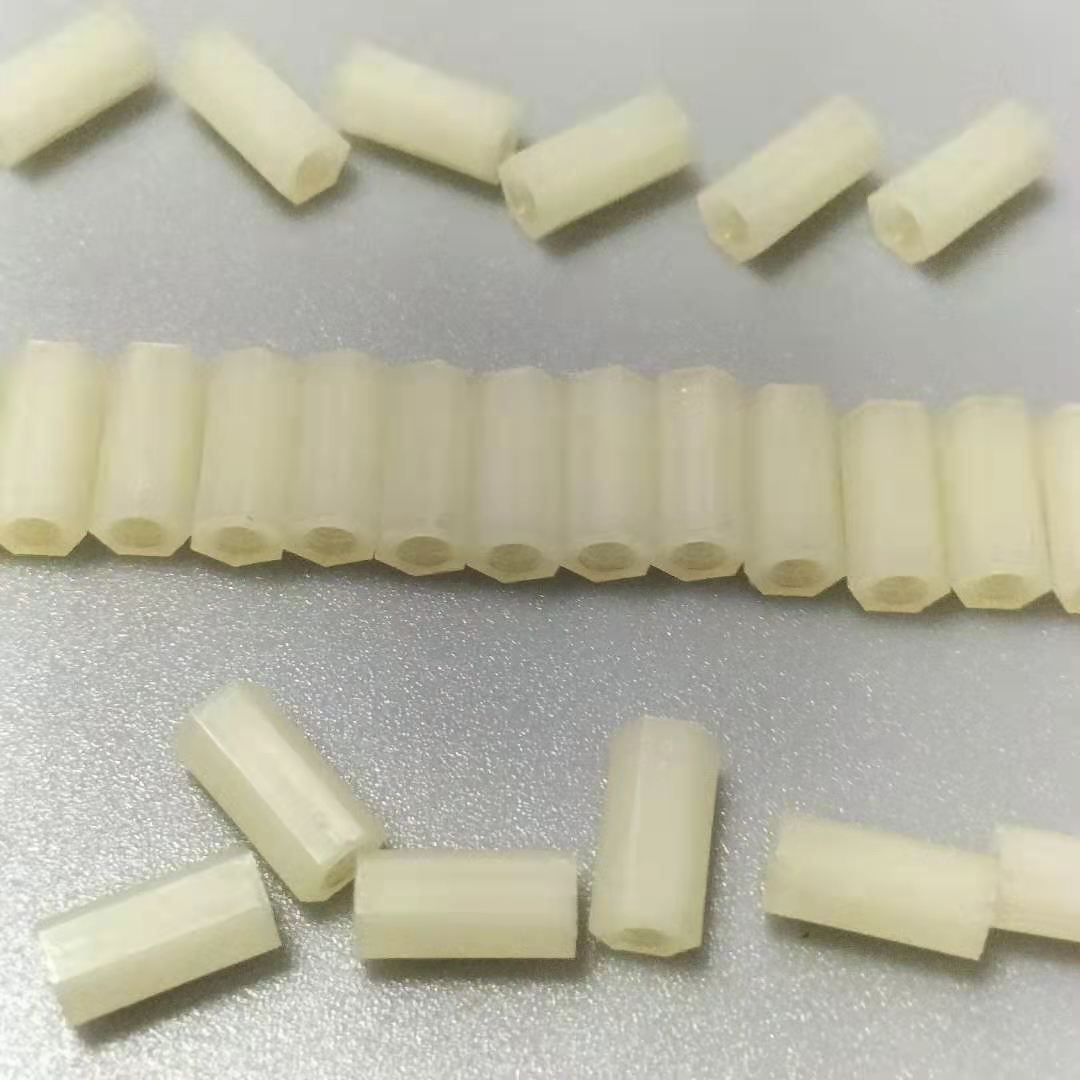 Self-produced wholesale hexagonal internal thread isolation column plastic column outer hexagonal nylon column nylon column internal thread column