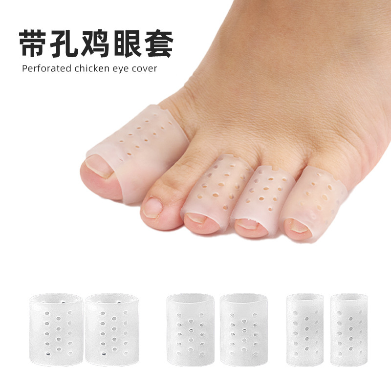 Double Opening Breathable Toe Corn Cover High Heels Soft Anti-Wear Toe Cover Silicone Finger Cover Soft Foot Cover