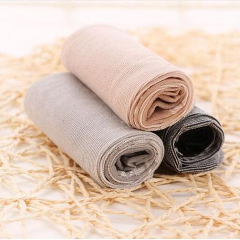 Skin-Colored Cotton Bottom Stockings Women's Short Stockings Mid-Calf Socks Mom Socks Polyester Sweat-Absorbent Non-Slip Bottom Anti-Snagging Spring and Autum