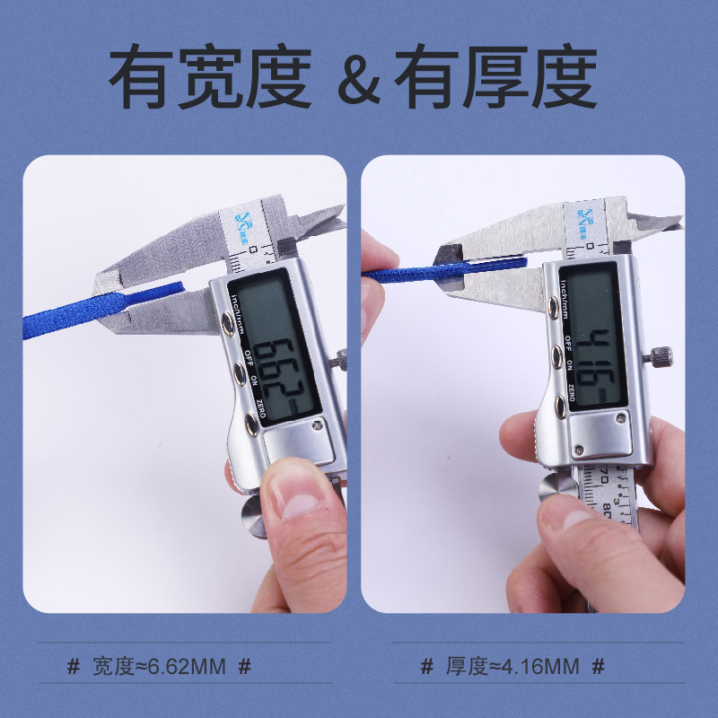 Wild elephant wholesale semicircle shoelace basketball shoes sneaker casual shoes shoelace black and white blue color oval shoelace rope