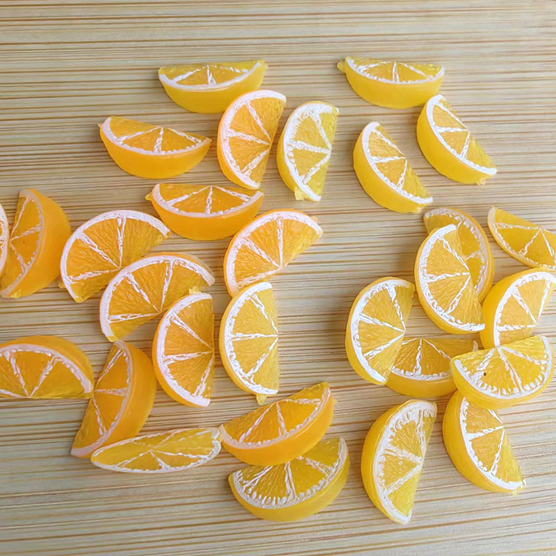 1.5cm Mini Artificial Fruit Orange Slices diy Handmade Cream Glue Mobile Phone Case Material Package Food Toy Accessories