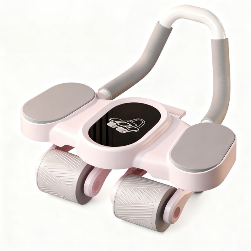 Four-Wheel Abdominal Fitness Wheel Automatic Rebound New Home Abdominal Curling Slim Belly Abdominal Muscle Training Fitness Equipment Wholesale
