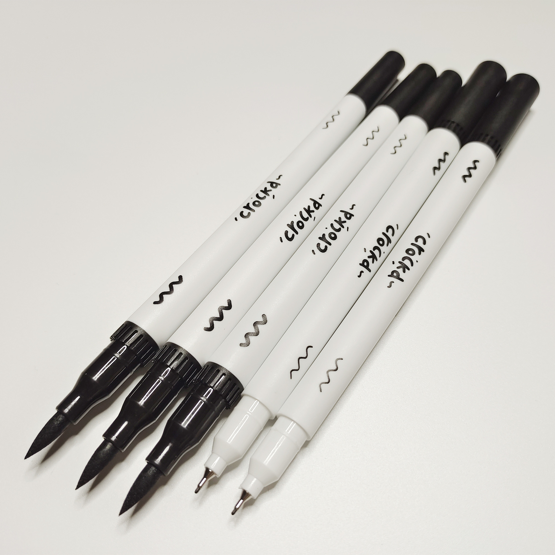 Double Head Brush Pen Needle Pen Black Washable Soft Head Watercolor Needle Pen Painting Soft Head Brush Pen Line Carving Pen