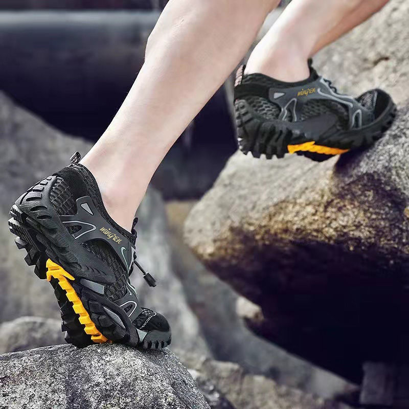 New Arrival Outdoor Wading Shoes Summer Men's Sandals Korean Fashionable Mountaineering Shoes Breathable Mesh Temu Daifa