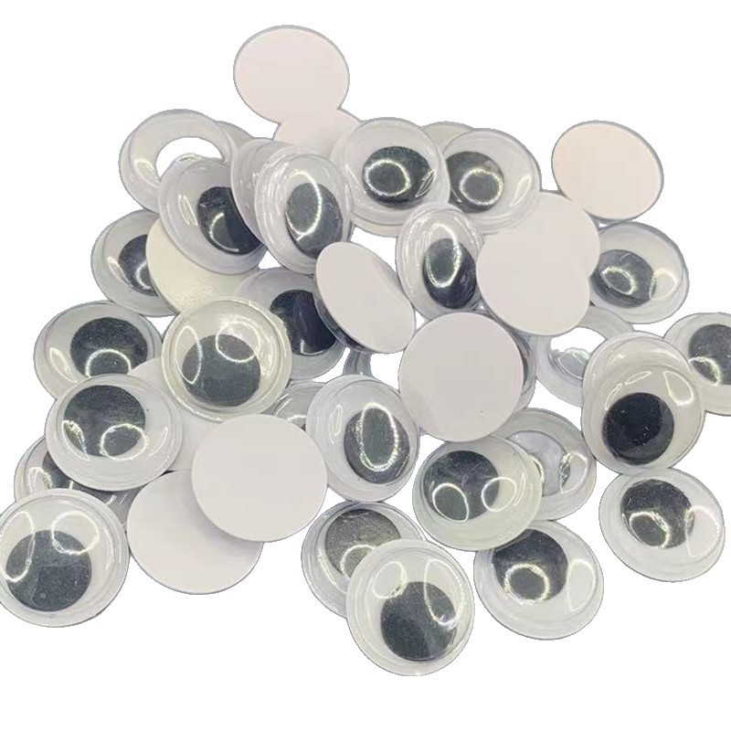 DIY Handmade Artificial Toy Doll Eye Accessories Self-Adhesive Black and White Adhesive Movable Eye Toy Fish Eye Patch