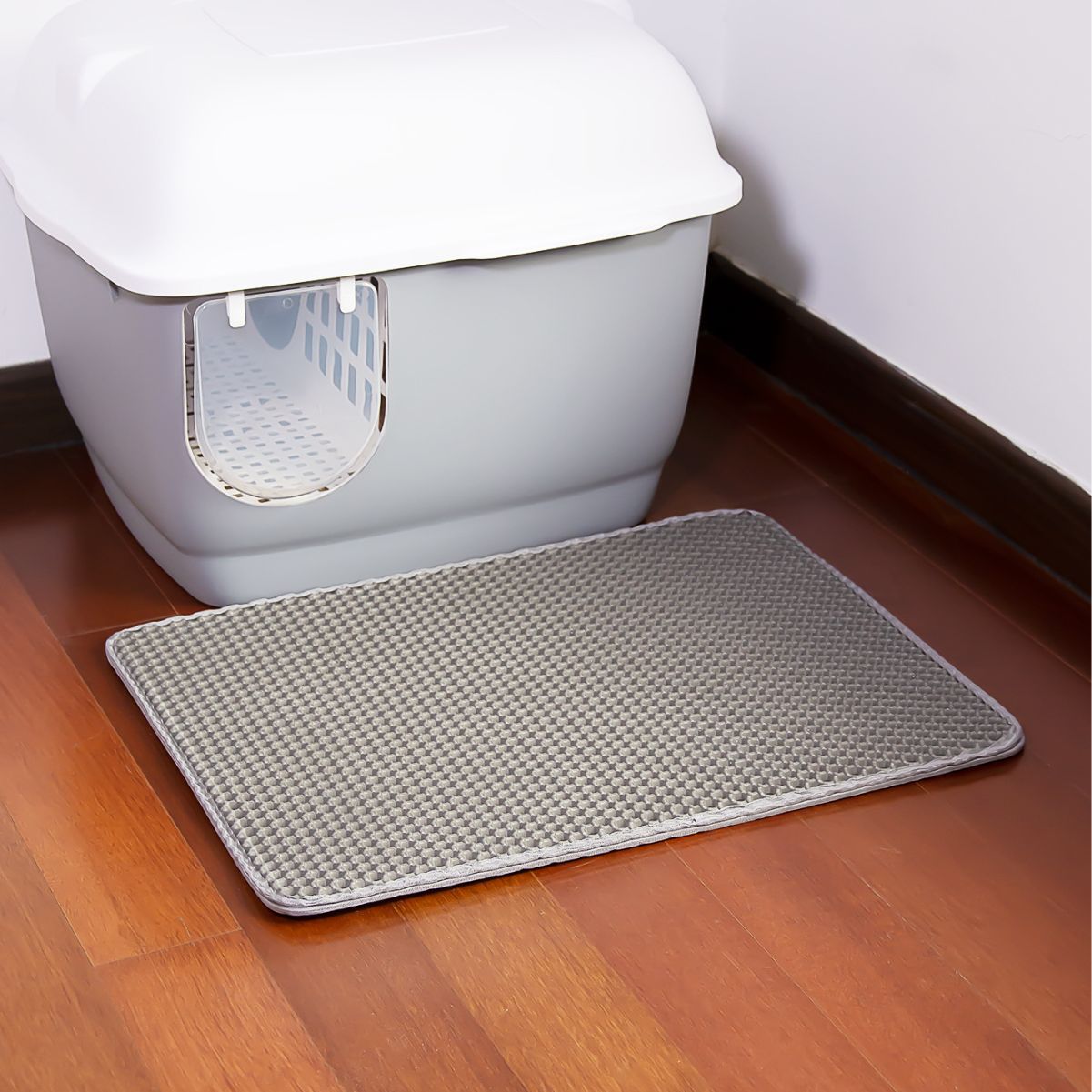Двуслойный коврик для кошачьего туалета, не скользящий, washable, анти-сплошной