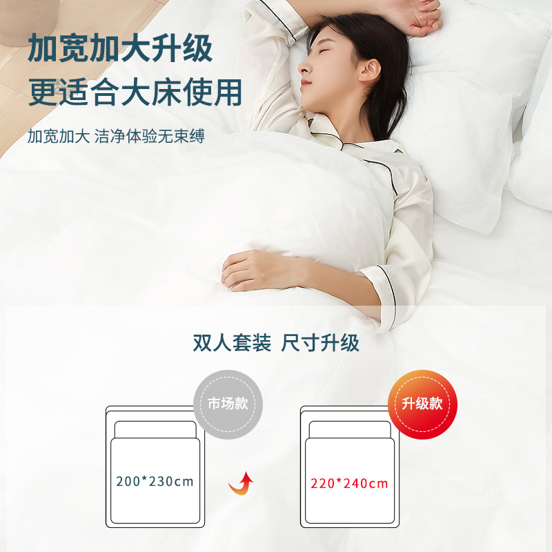 Disposable Bed Sheet Quilt Cover Pillowcase Single Double Three-piece Set Four-piece Set Travel Hotel Beauty Salon Bed Wash-free