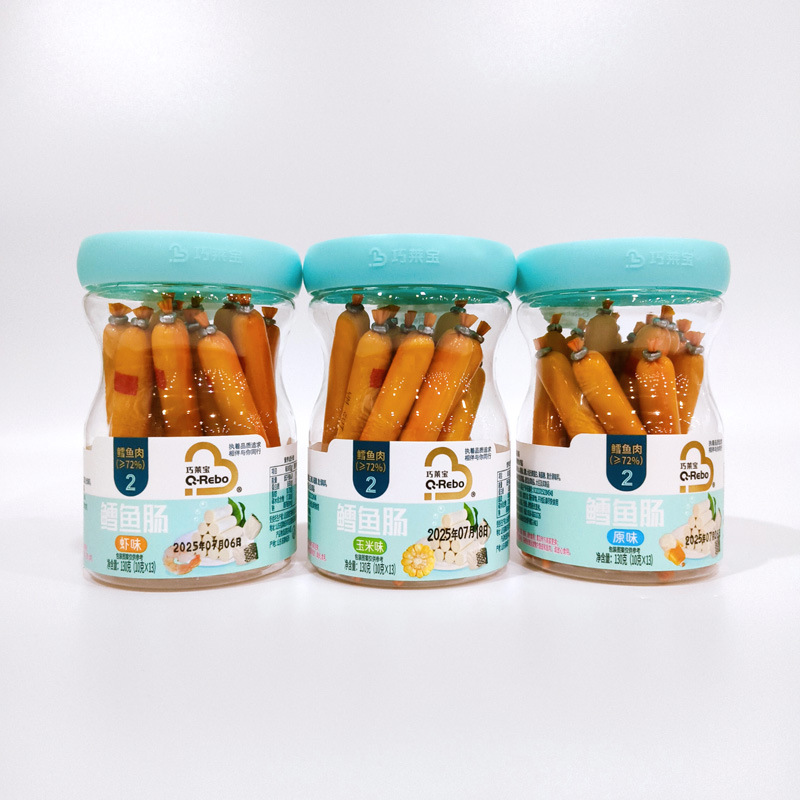 September 2025 Qiaolaibao Cod Fish Sausage 130g Fish Sausage 13 Pieces Original Flavor Shrimp Flavor Corn Flavor Meat Sausage Holiday Gift