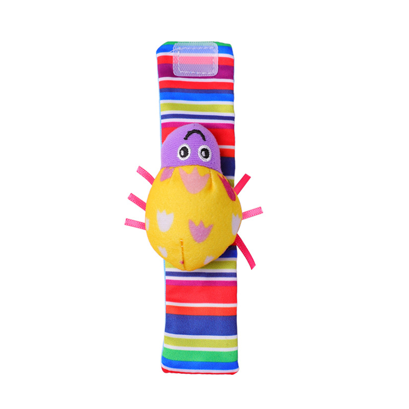 Baby Wrist Strap Socks Hand Rattle Cartoon Plush Newborn Watch Strap 0-3 Years Old Baby Toy Plush