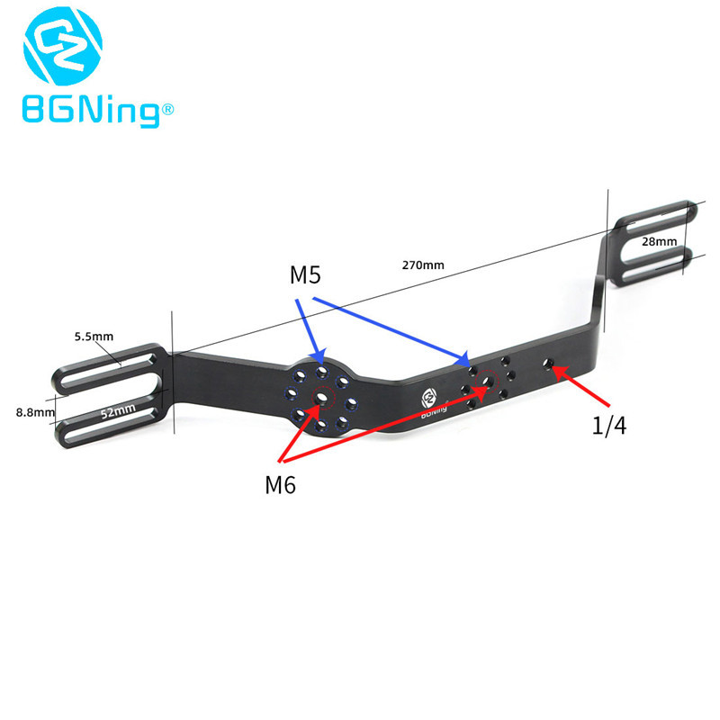 Bgning Aluminum Alloy Diving Photography Equipment Dual Handheld Bracket Handle Grip Suitable for Gopro13, Etc
