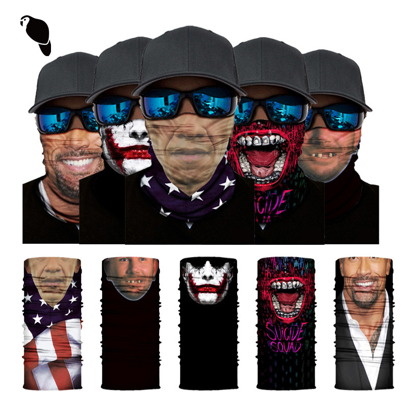 Маска Skull Half Face Series Amazon осенне-зимняя защитная магическая бандана теплая спортивная для велоспорта эластичная