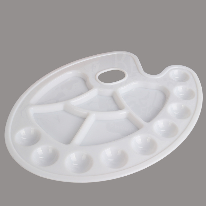 Cross-border art plastic palette small plum blossom palette small feet palette 6 holes 10 holes round palette