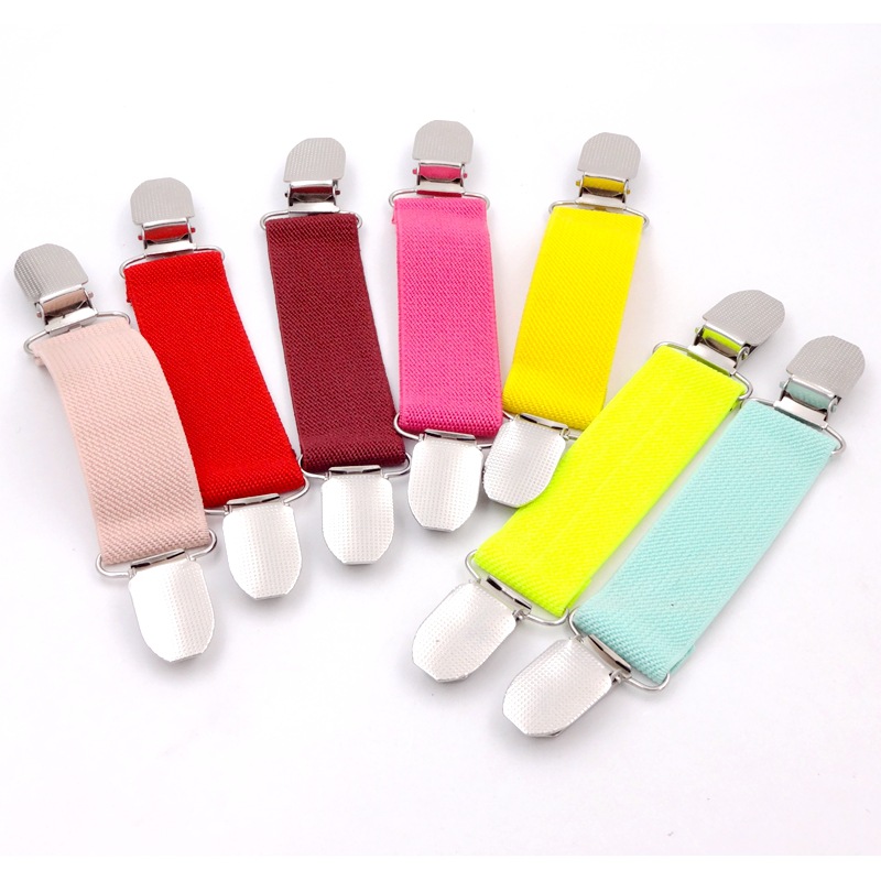 Cross-Border Supply of Boys and Girls Gloves with Non-Slip Straps, Children's Elastic Glove Clips, Universal Polyester Silk Material in Stock