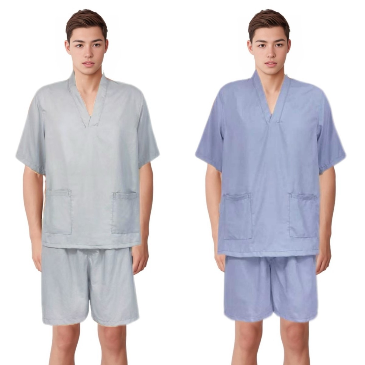 Beauty salon sweat steaming soft cotton pullover massage sauna clothes men's foot bath clothes hotel bathrobe physiotherapy clothes wholesale