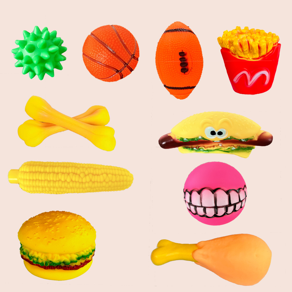 Manufacturers wholesale dog toys vinyl sound toys bite-resistant golden hair teddy molars cleaning toys pet supplies