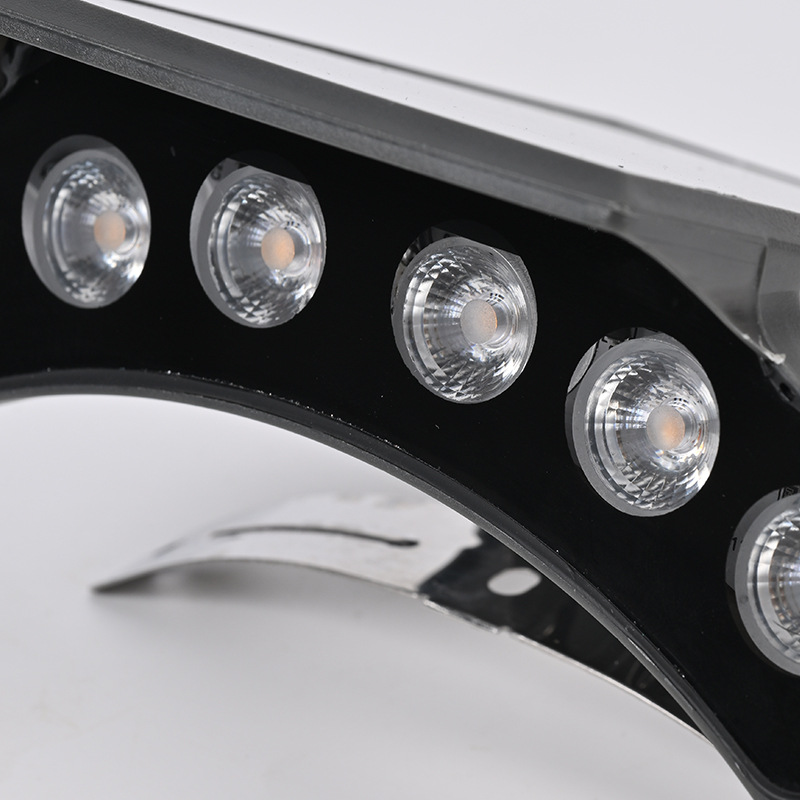 Intelligent Remote Control Roof Outdoor Waterproof Spotlight Ancient Building Tile Lamp Crescent Lamp Curved Solar Corrugated Lamp