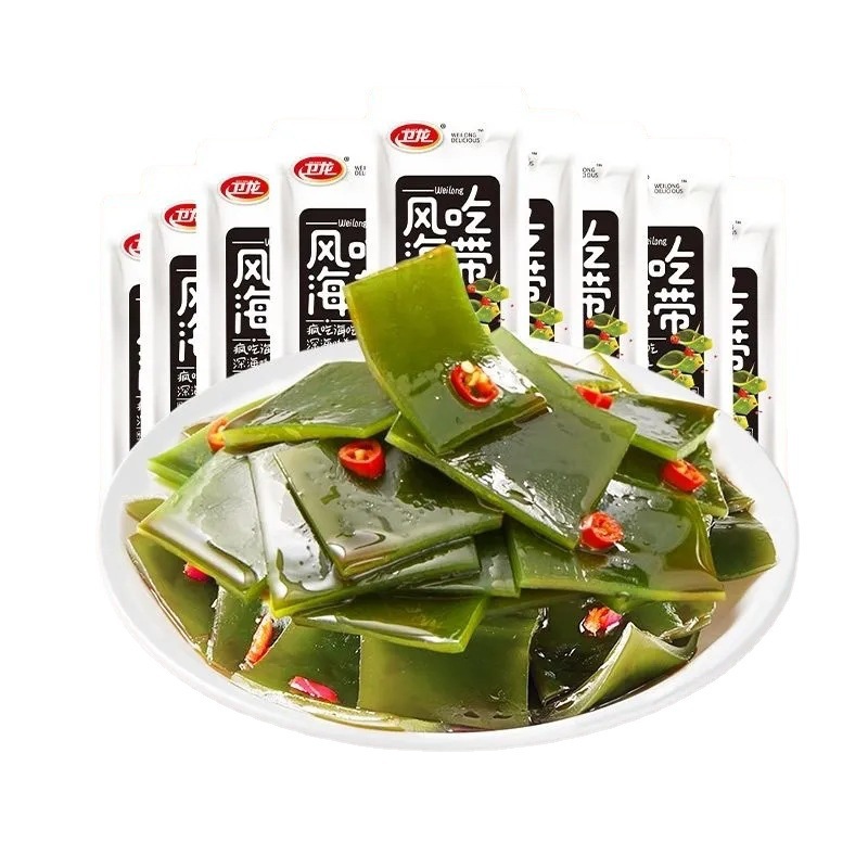 Bulk Weilong style eating seaweed Internet celebrity casual snack independent packaging that is, food skort spicy seaweed slices