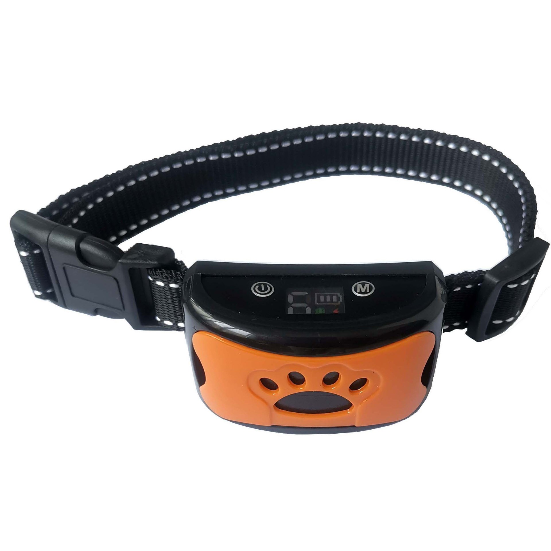 Dancing Color Screen Intelligent Hot Selling Automatic Identification Shock Vibration Electric Shock Bark Stopper Anti-Dog Bark Pet Collar for Traction
