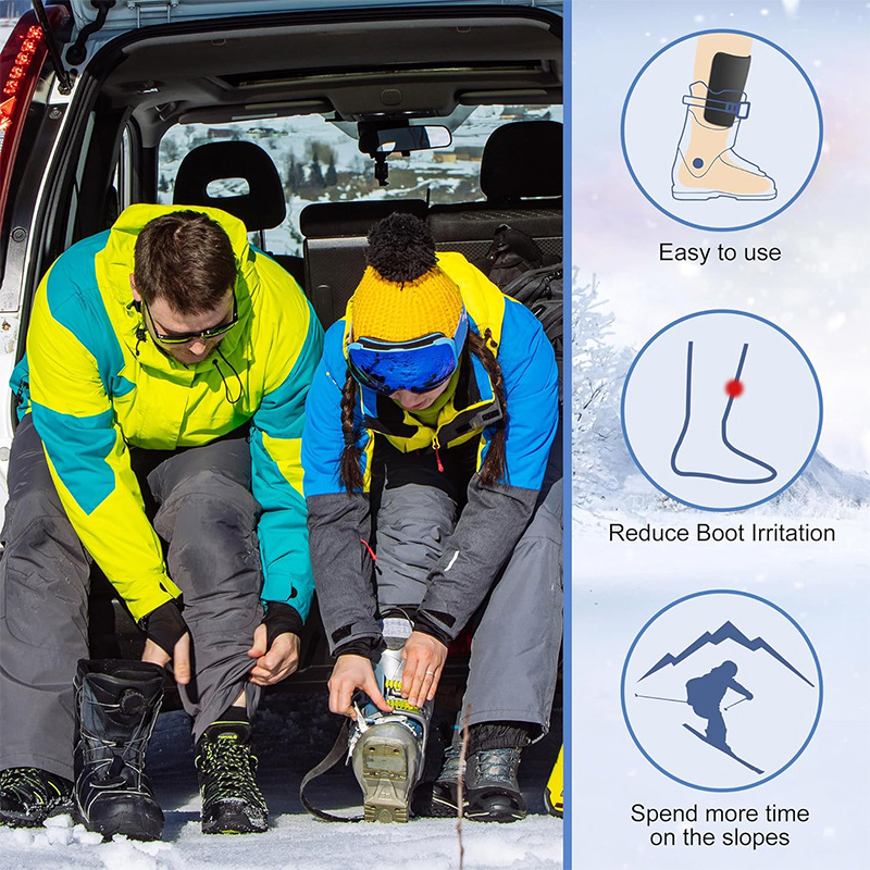 Ski Boots Inner Leg Guards, Shin Guards, Soft Shock-Absorbing Inner Liner Leg Guards, Ski Shoe Accessories, Anti-Collision Protection Equipment