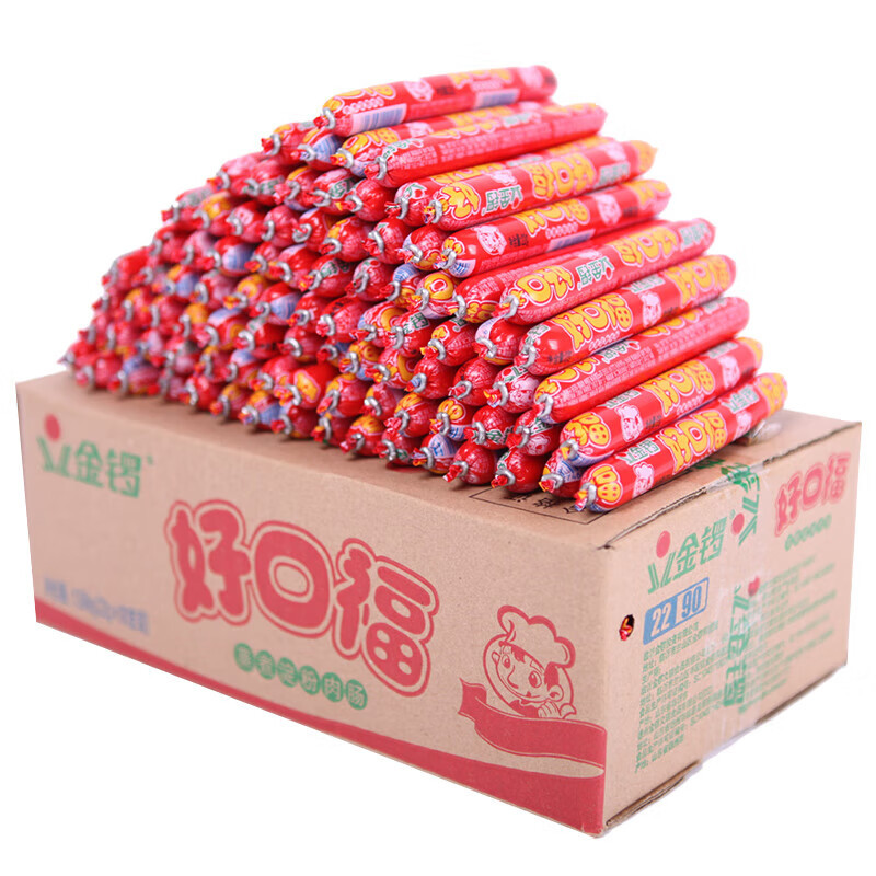 Jinluo Haokoufu Ham Sausage Fried Barbecue Spicy Hot Hand Cake Sausage [50 Pieces] Haokoufu 45g Whole Box