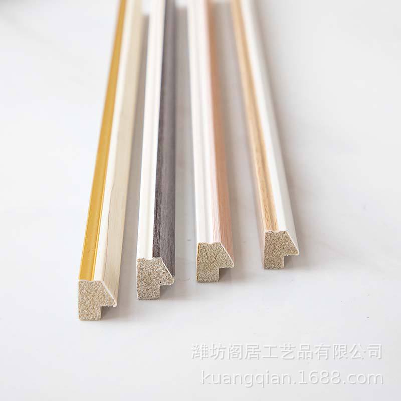 Современная минималистская маленькая фоторамка с имитацией древесной текстуры, декоративная полоса, рамка для сертификатов, зеркальная рамка, оптовая продажа, линия фоторамки из пенопласта PS