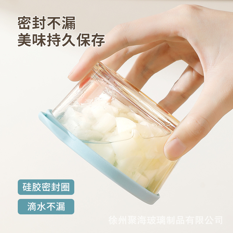 Glass Storage Jar, Transparent and Thickened, for Pickles and Preserved Vegetables, Sealed Jar for Fruit and Vegetable Storage, Airtight Preservation