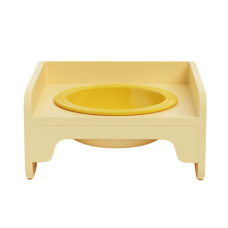 Pet Square Cat Bowl Rack Dining Table Stitchable Dog Bowl Cat Food Basin Ceramic Pet Bowl Water Bowl Food Leak-proof Food Neck Protection