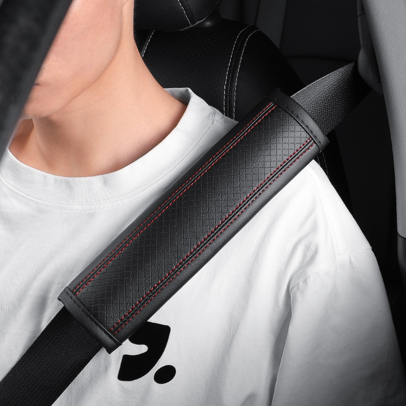 X701 Amazon AliExpress Explosions Cross-border Leather Embossed Car Safety Belt Shoulder Cover Protective Cover Safety Belt Protection