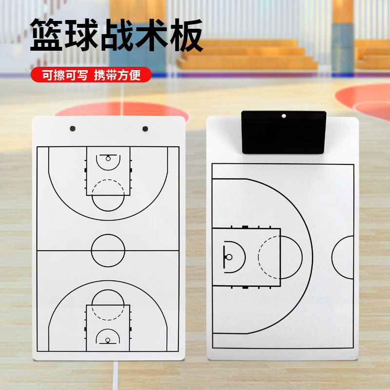 Тактическая версия баскетбольной доски с одной стороны для полного поля и с другой для половины
