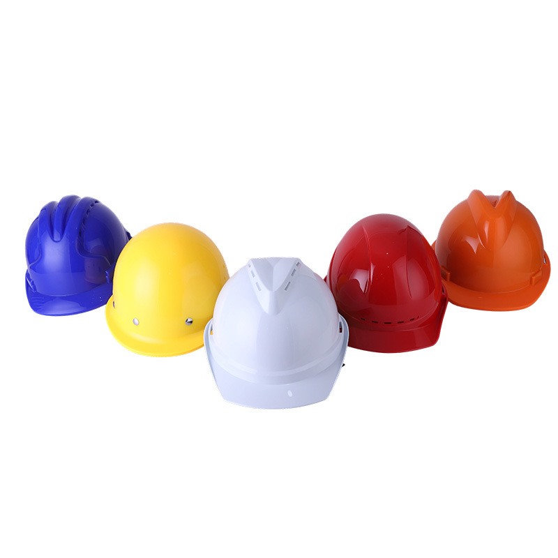 Construction Site Safety Helmet, Breathable V-Shaped Thickened Anti-Smash National Standard Abs Summer Safety Helmet with National Standard Printing, Construction Site Helmet