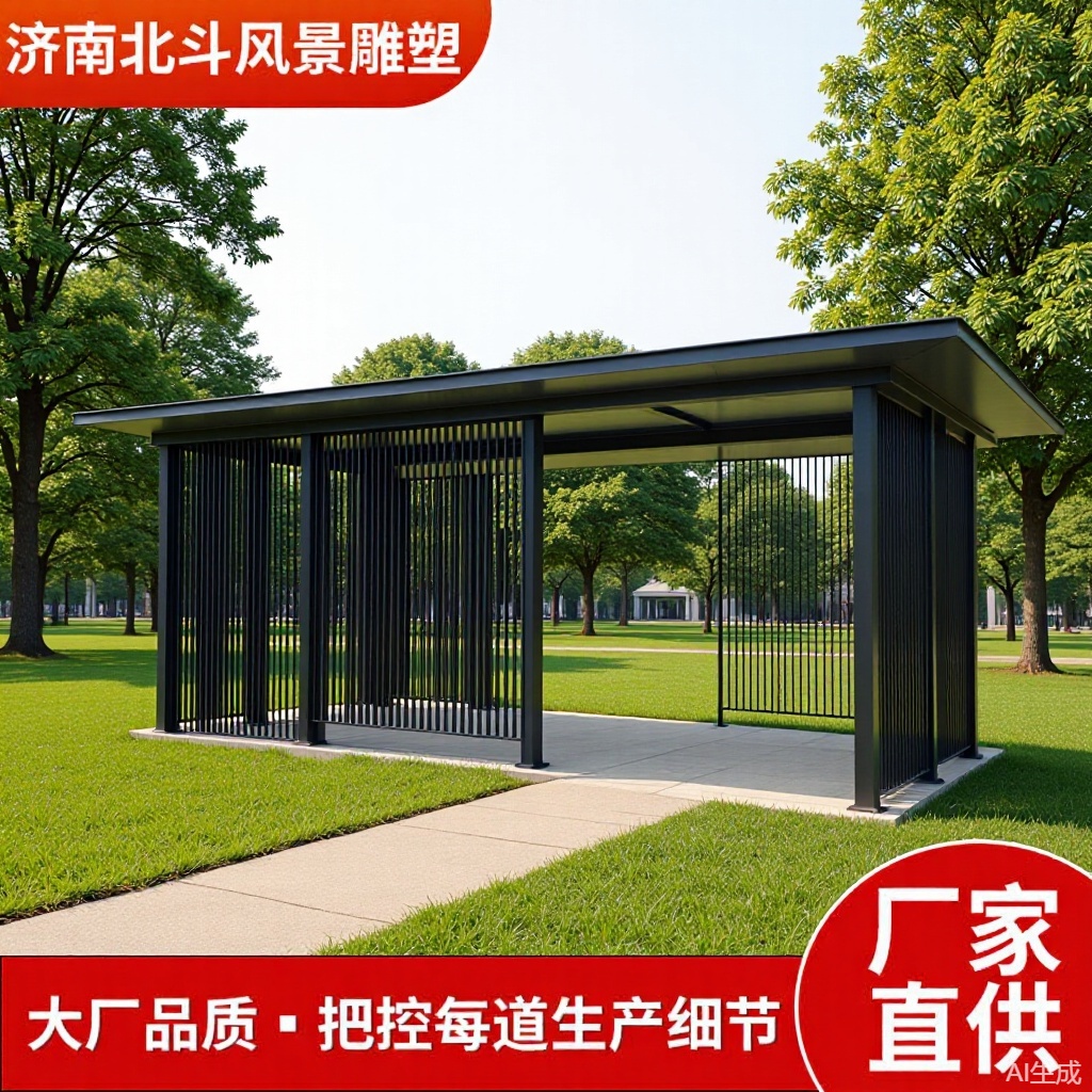 Нержавеющий стальной коридор уличный китайский павильон для сообщества креативный павильон металлический коридор большой живописный район стальной коридор