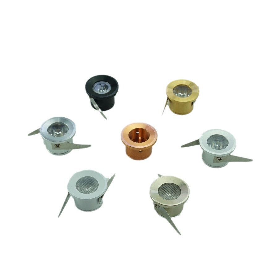 led thumb small spotlight LED ceiling lamp 1W cattle eye lamp jewelry cabinet wine cabinet kitchen cabinet embedded mini lamp