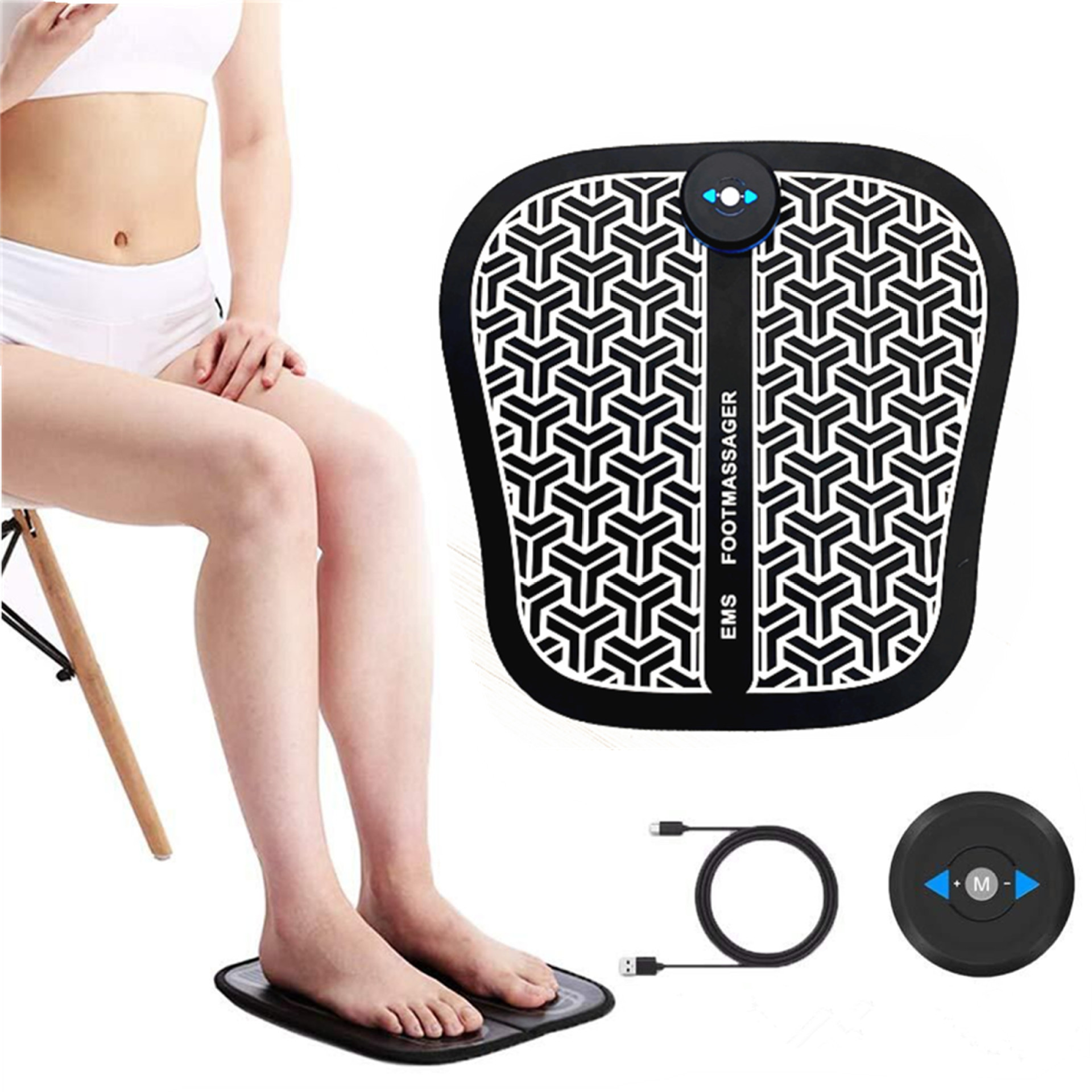 Cross-Border E-Commerce New Display Foot Massage Machine Fda510K Foot Meridian Acupoint Physiotherapy Massage Foot Massage Pad