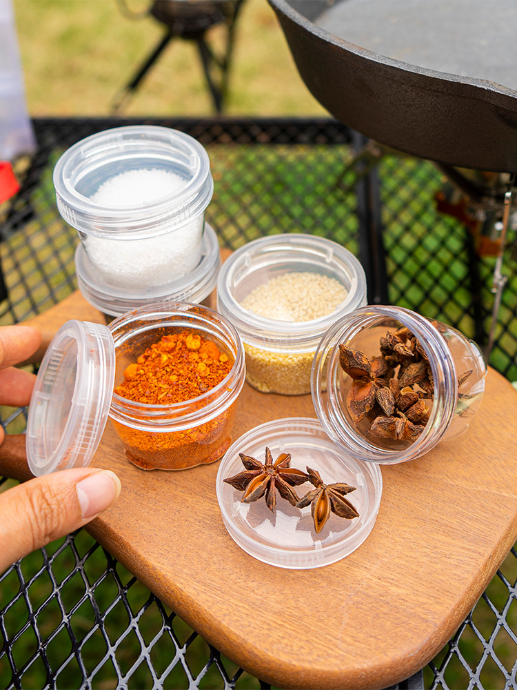 Nobana Outdoor Splicable Seasoning Bottle 5-Piece Set Travel Picnic Fishing Camping Style Camping Style Barbecue Seasoning Box