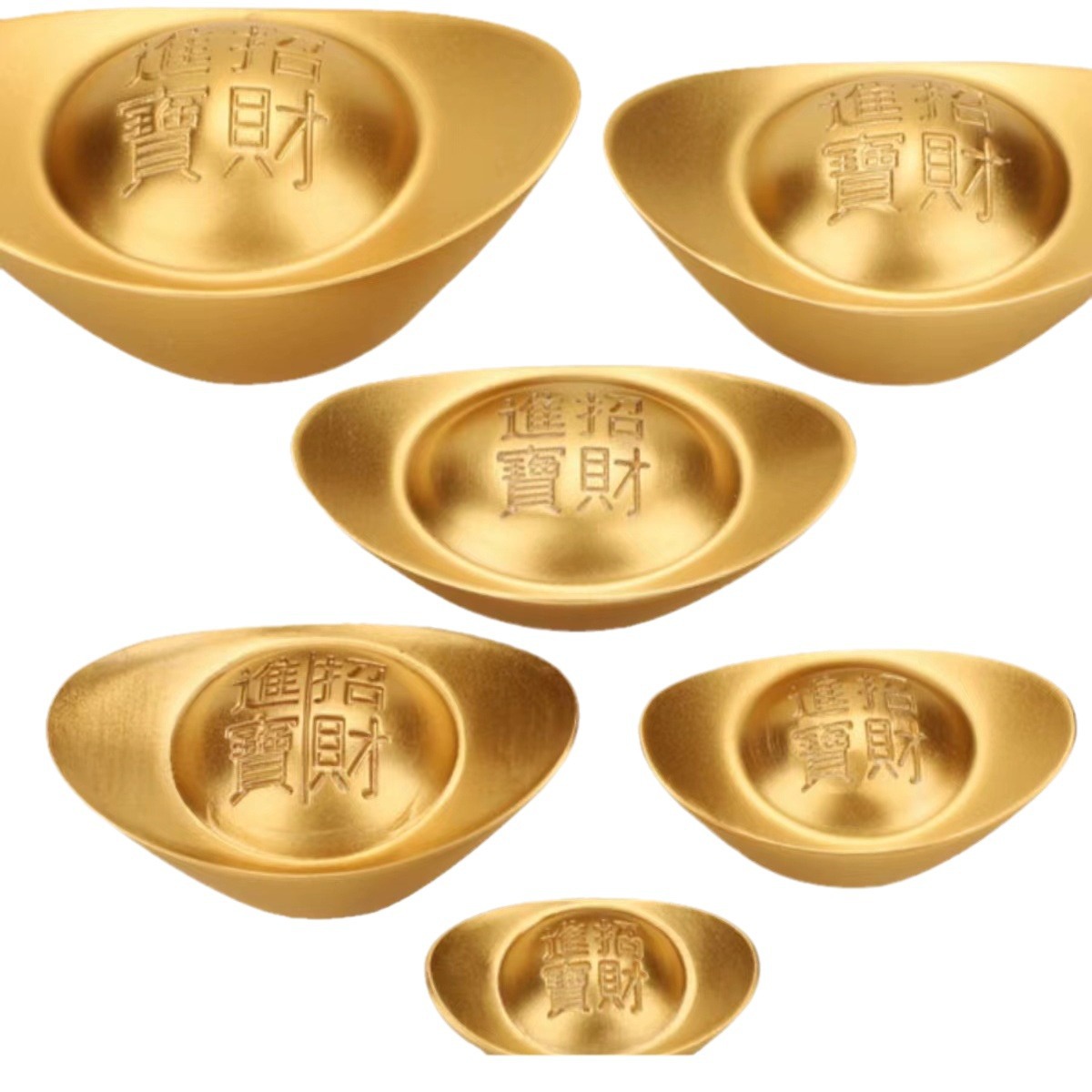 Copper Alloy Solid Ingot Copper Ornaments to Attract Wealth and Large Gold Ingot Prosperous Ornaments Home Decoration Crafts