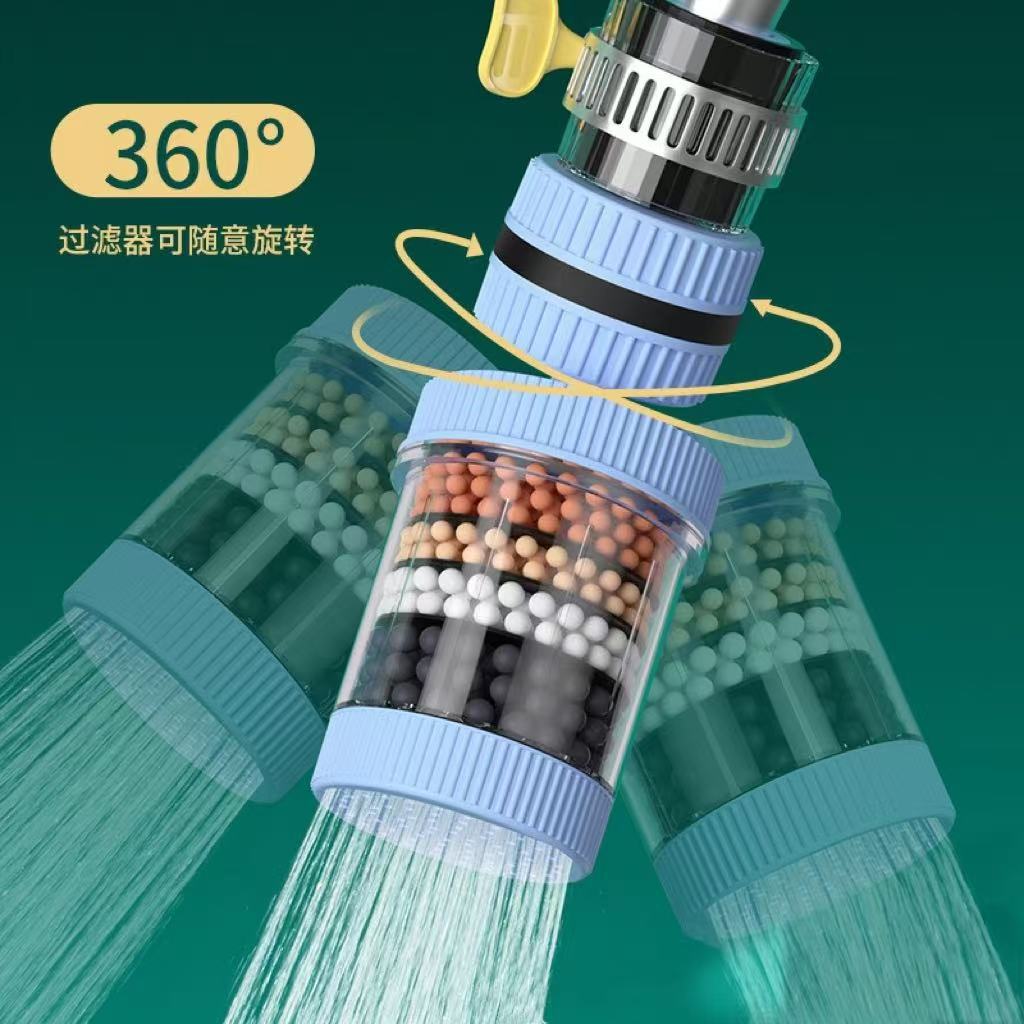 360-degree rotating faucet universal filter six-layer removable and washable installation is simple and convenient to remove a variety of impurities