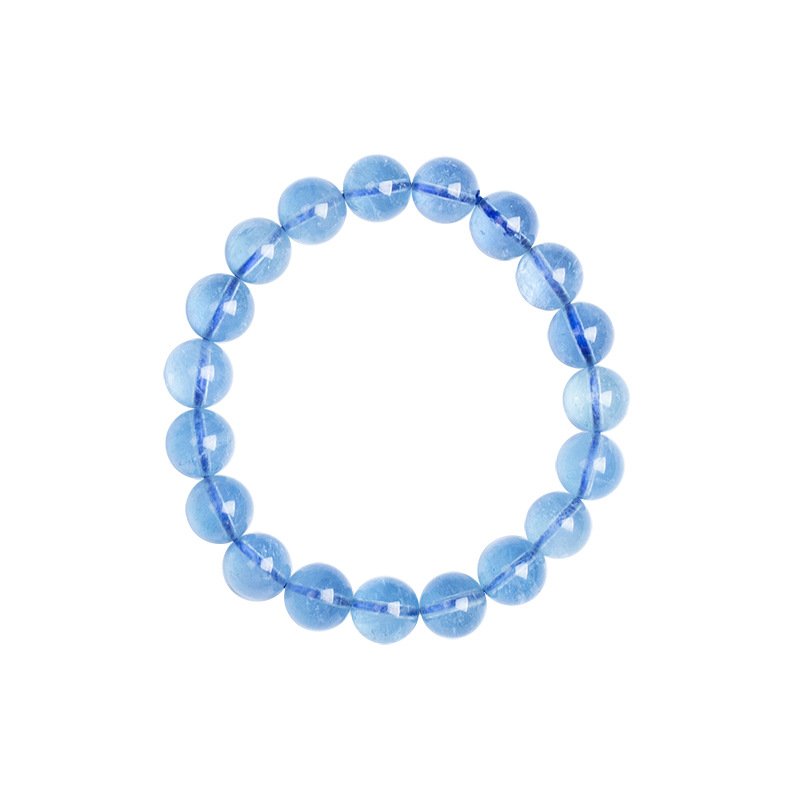 Xiaoyu Jewelry Natural Crystal Aquamarine Garnet Golden Rutilated Quartz Green Phantom White Pink Quartz Golden Sun Crystal Bracelet